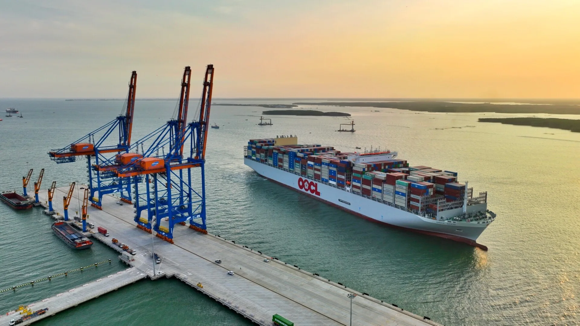 Cảng Gemalink vinh dự chào đón siêu tàu container lớn nhất thế giới OOCL Spain kết nối Á – Âu