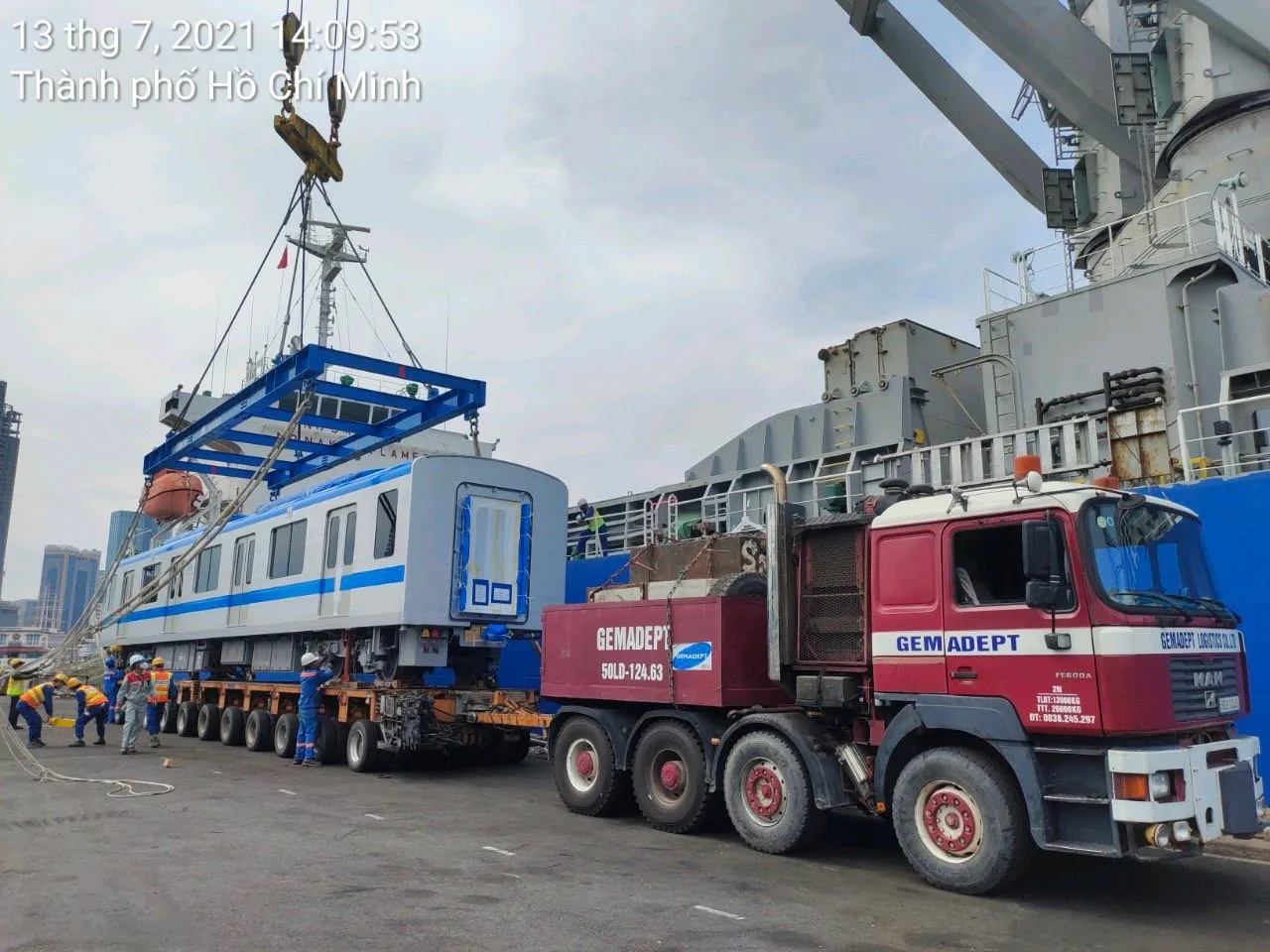 Gemadept tiếp tục vận chuyển thành công các đoàn tàu Metro 
ngay giữa tâm dịch Covid-19